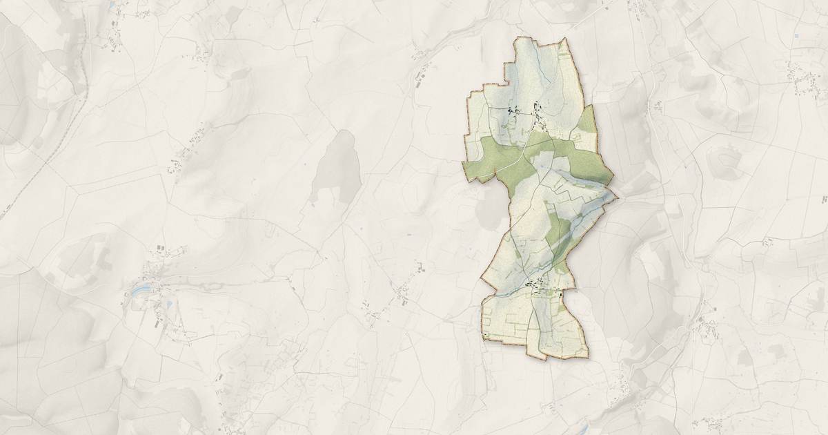 Portrait cartographique de Bussy-la-Pesle : relief, eau, forêts, bâti et voies, calculés à partir des données de l'IGN