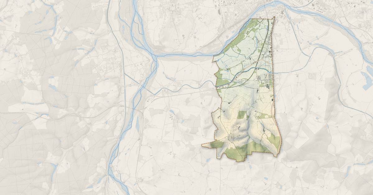 Portrait cartographique de Challuy : relief, eau, forêts, bâti et voies, calculés à partir des données de l'IGN
