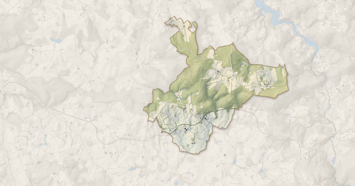 Portrait cartographique de Châtin : relief, eau, forêts, bâti et voies, calculés à partir des données de l'IGN