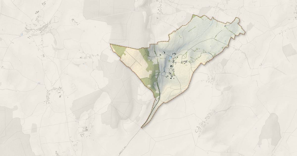Portrait cartographique de Chazeuil : relief, eau, forêts, bâti et voies, calculés à partir des données de l'IGN