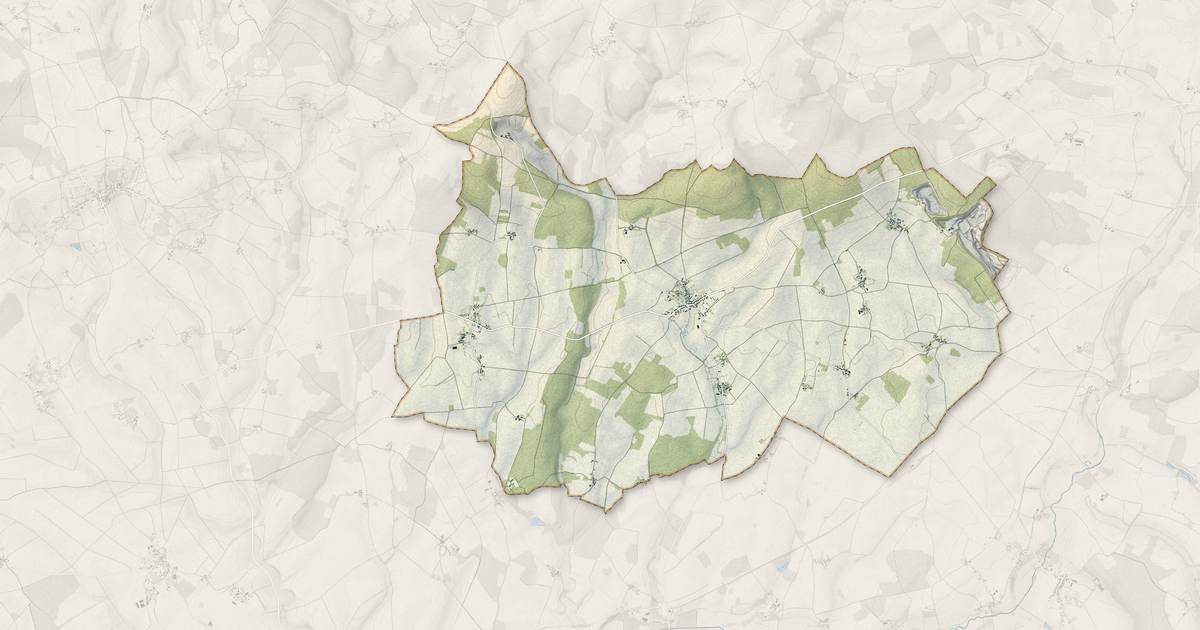 Portrait cartographique de Ciez : relief, eau, forêts, bâti et voies, calculés à partir des données de l'IGN