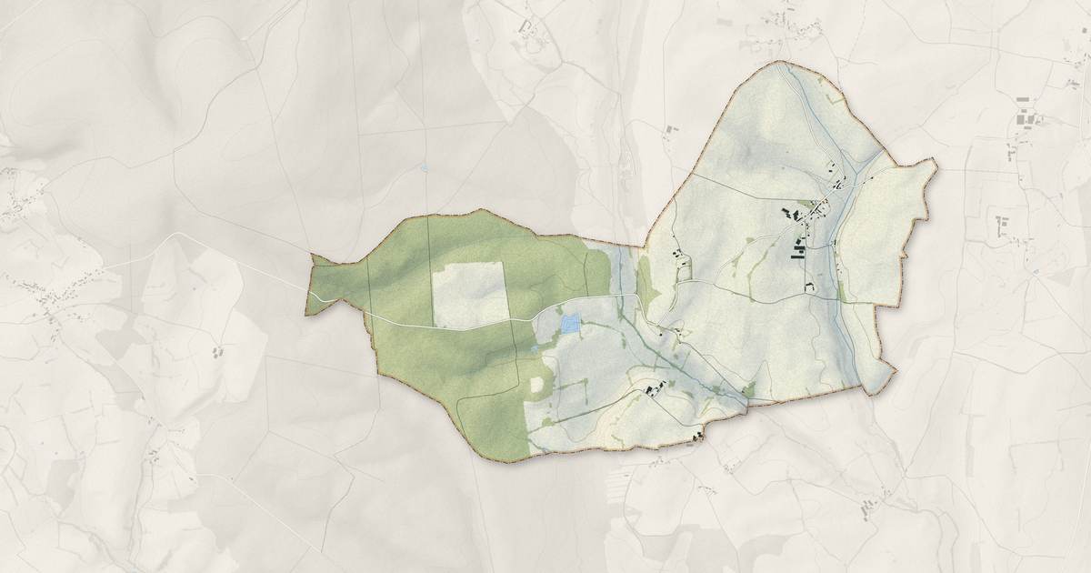 Portrait cartographique de Cizely : relief, eau, forêts, bâti et voies, calculés à partir des données de l'IGN