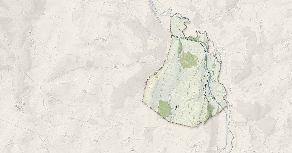 Portrait cartographique de Dirol : relief, eau, forêts, bâti et voies, calculés à partir des données de l'IGN