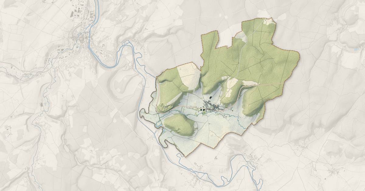 Portrait cartographique de Dornecy : relief, eau, forêts, bâti et voies, calculés à partir des données de l'IGN