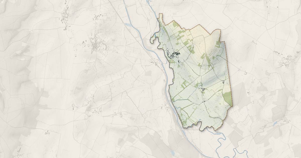 Portrait cartographique de Flez-Cuzy : relief, eau, forêts, bâti et voies, calculés à partir des données de l'IGN