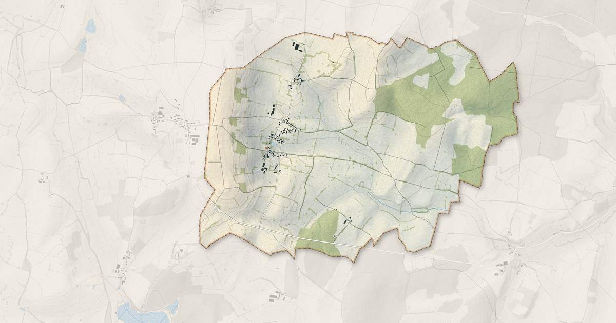 Portrait cartographique de Héry : relief, eau, forêts, bâti et voies, calculés à partir des données de l'IGN
