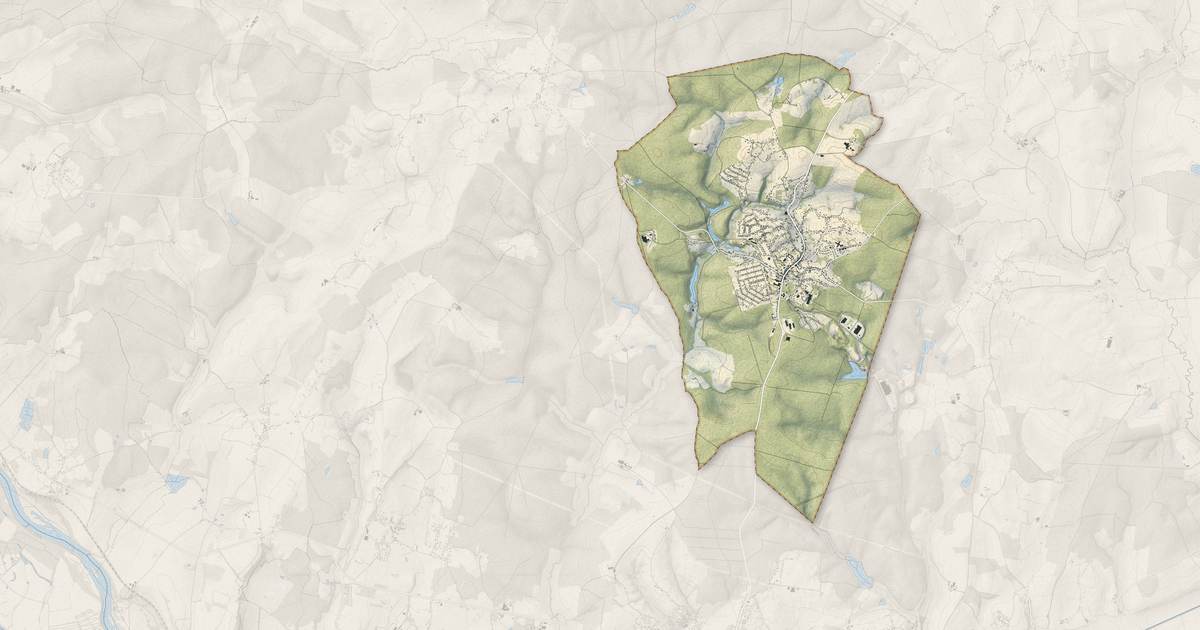 Portrait cartographique de La Machine : relief, eau, forêts, bâti et voies, calculés à partir des données de l'IGN
