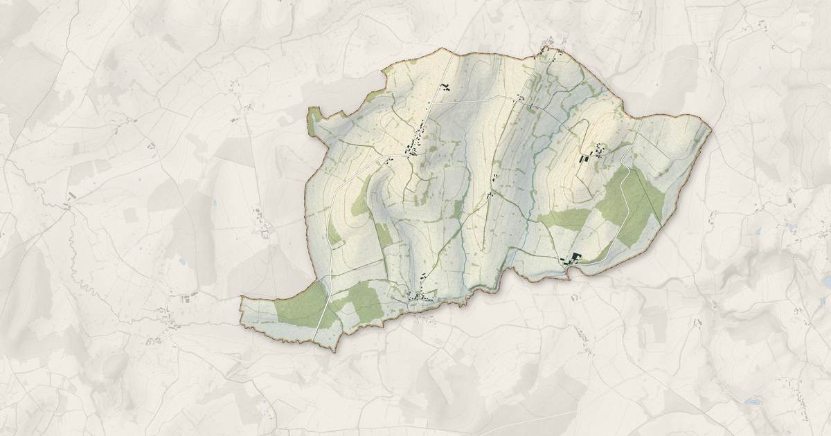 Portrait cartographique de Magny-Lormes : relief, eau, forêts, bâti et voies, calculés à partir des données de l'IGN