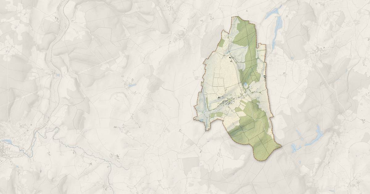 Portrait cartographique de Moussy : relief, eau, forêts, bâti et voies, calculés à partir des données de l'IGN