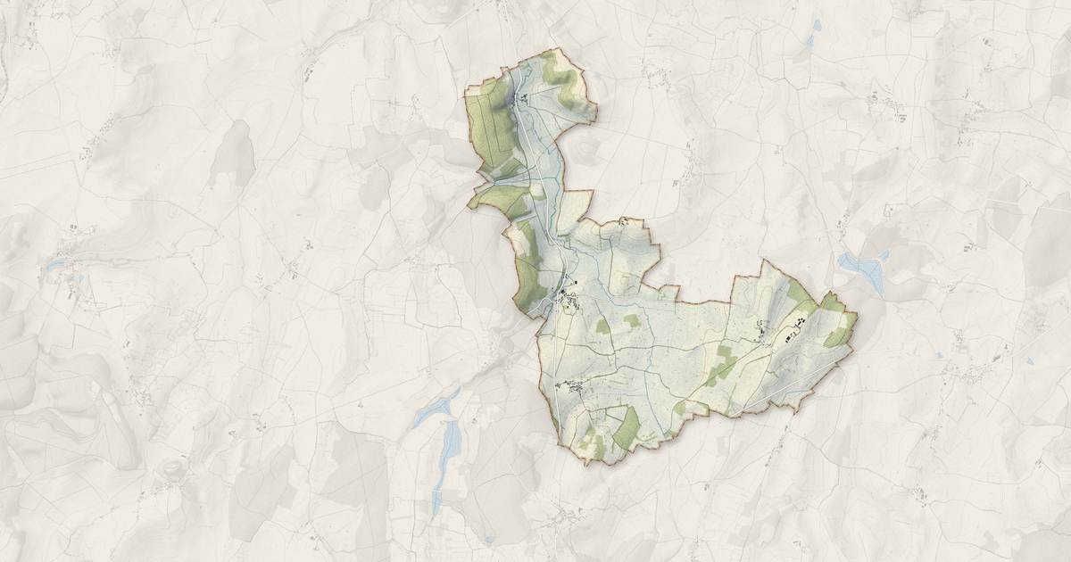 Portrait cartographique de Neuilly : relief, eau, forêts, bâti et voies, calculés à partir des données de l'IGN