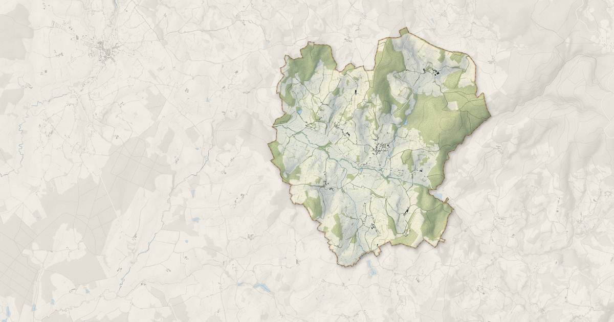 Portrait cartographique de Onlay : relief, eau, forêts, bâti et voies, calculés à partir des données de l'IGN