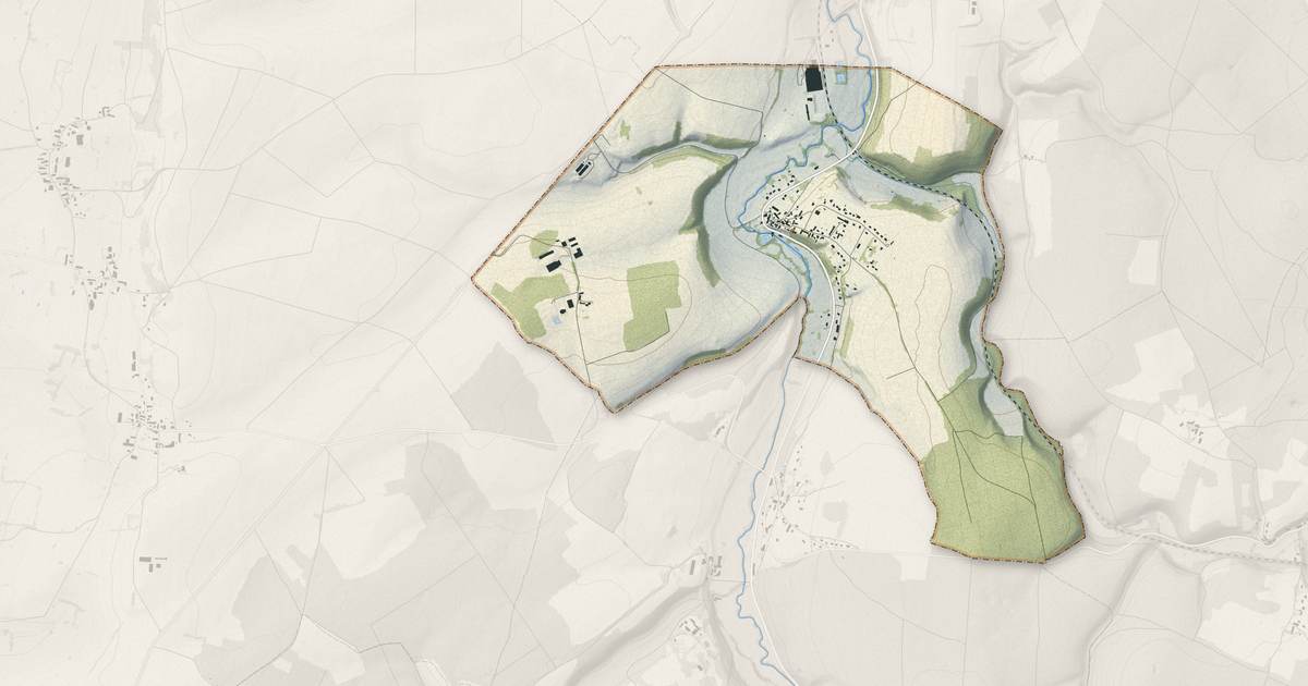 Portrait cartographique de Rix : relief, eau, forêts, bâti et voies, calculés à partir des données de l'IGN