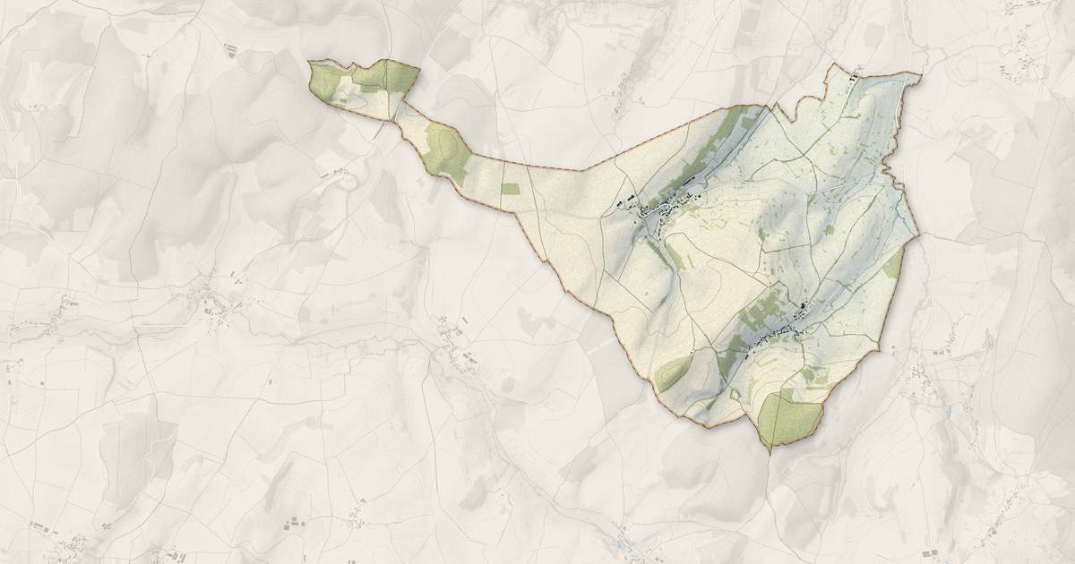 Portrait cartographique de Saint-Aubin-des-Chaumes : relief, eau, forêts, bâti et voies, calculés à partir des données de l'IGN