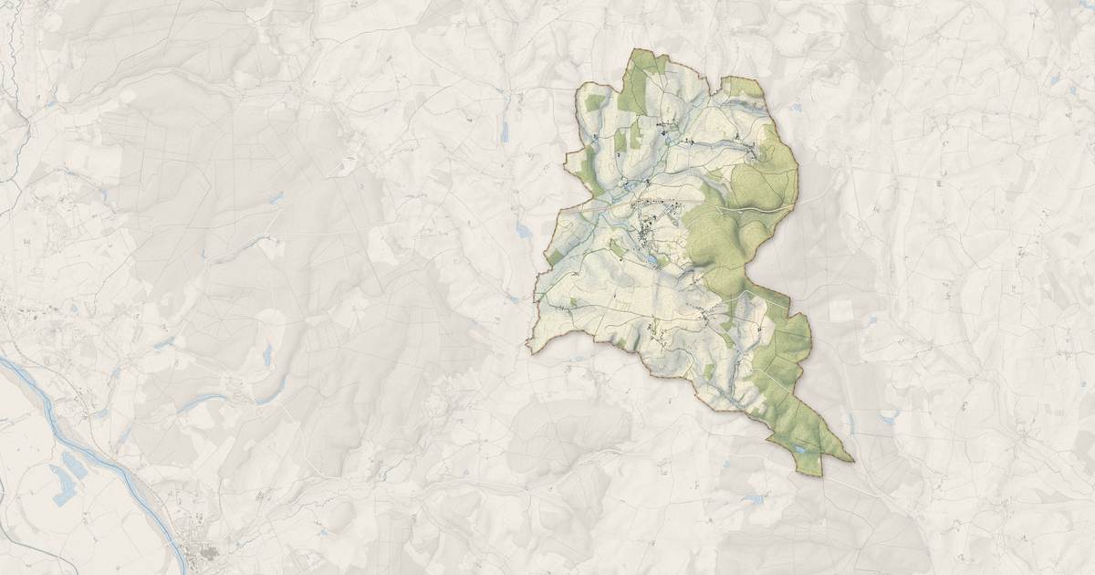 Portrait cartographique de Saint-Benin-d'Azy : relief, eau, forêts, bâti et voies, calculés à partir des données de l'IGN