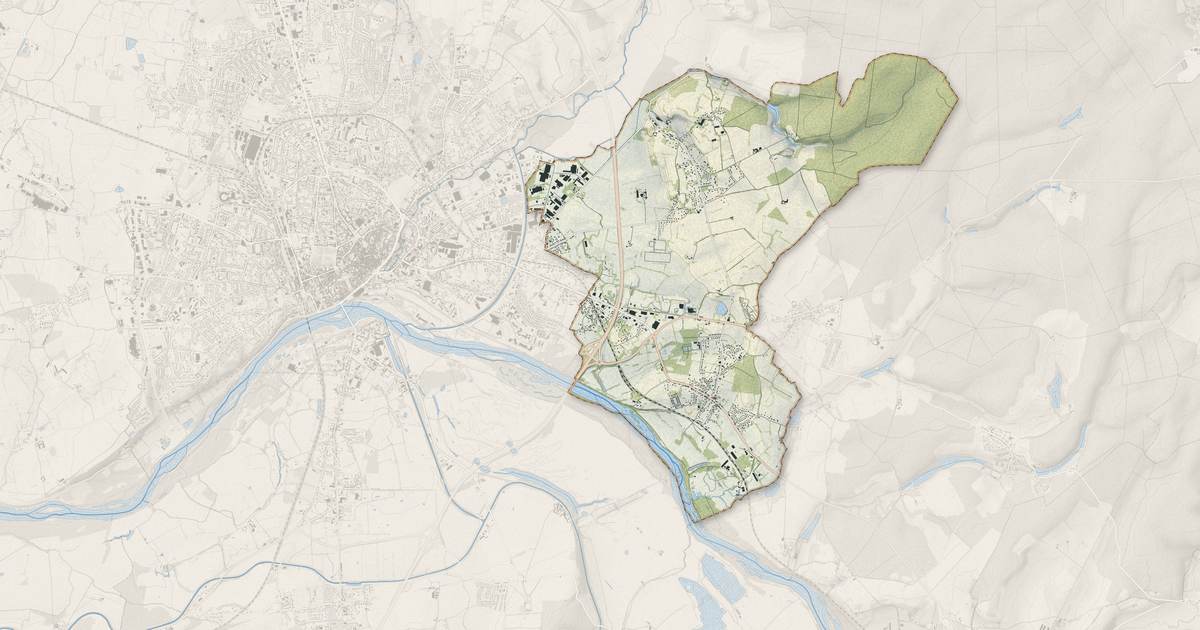 Portrait cartographique de Saint-Éloi : relief, eau, forêts, bâti et voies, calculés à partir des données de l'IGN