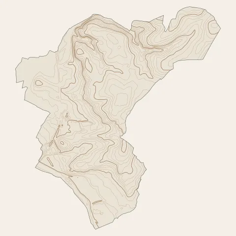 Saint-Éloi : courbes de niveau