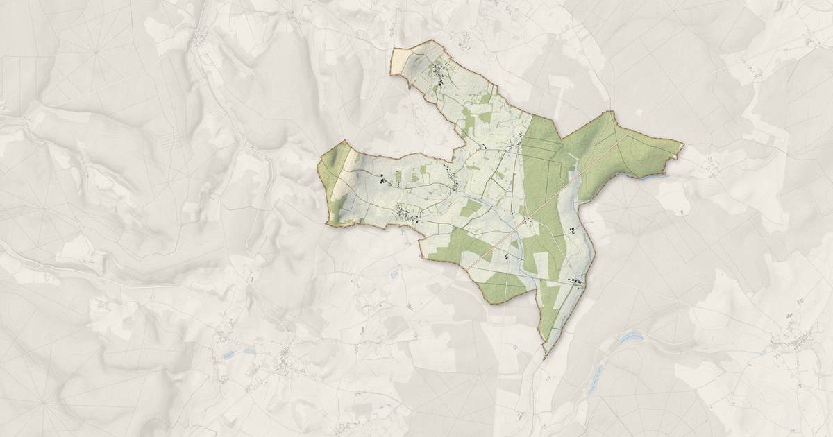 Portrait cartographique de Saint-Malo-en-Donziois : relief, eau, forêts, bâti et voies, calculés à partir des données de l'IGN