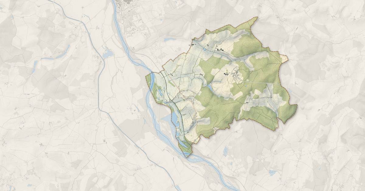 Portrait cartographique de Saint-Ouen-sur-Loire : relief, eau, forêts, bâti et voies, calculés à partir des données de l'IGN