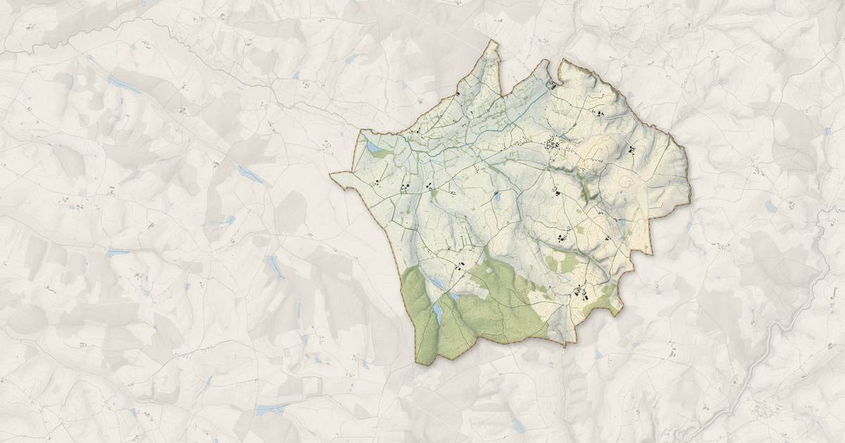 Portrait cartographique de Saint-Seine : relief, eau, forêts, bâti et voies, calculés à partir des données de l'IGN