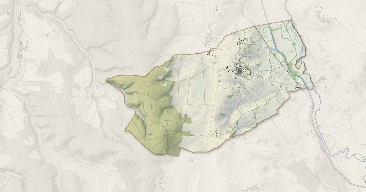 Portrait cartographique de Tannay : relief, eau, forêts, bâti et voies, calculés à partir des données de l'IGN
