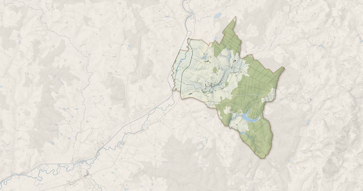 Portrait cartographique de Vandenesse : relief, eau, forêts, bâti et voies, calculés à partir des données de l'IGN