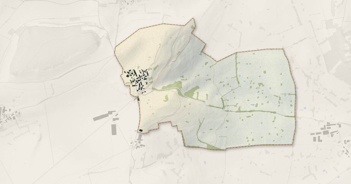Portrait cartographique de Villiers-le-Sec : relief, eau, forêts, bâti et voies, calculés à partir des données de l'IGN