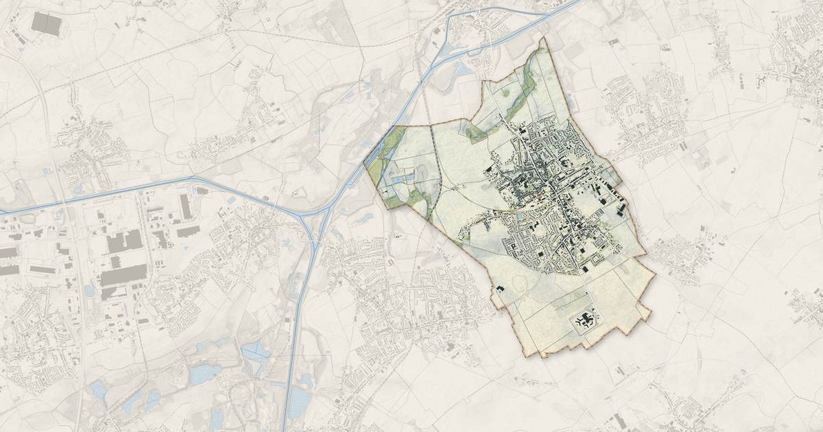 Portrait cartographique de Annœullin : relief, eau, forêts, bâti et voies, calculés à partir des données de l'IGN