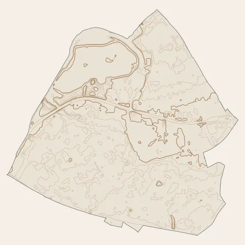 Armentières : courbes de niveau