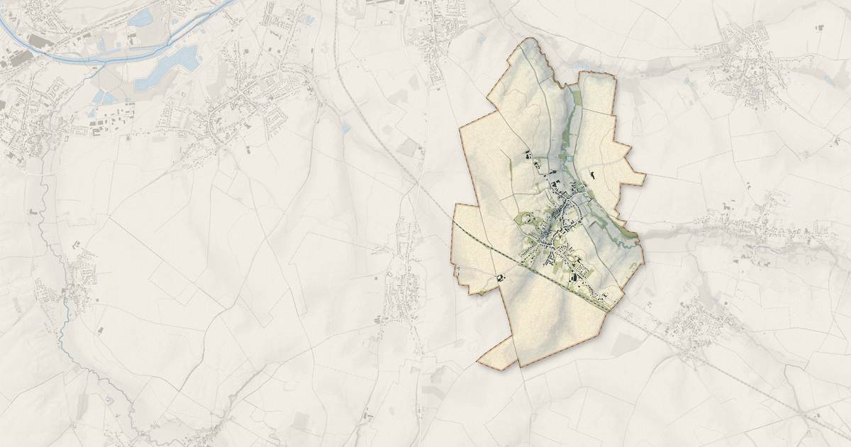 Portrait cartographique de Artres : relief, eau, forêts, bâti et voies, calculés à partir des données de l'IGN