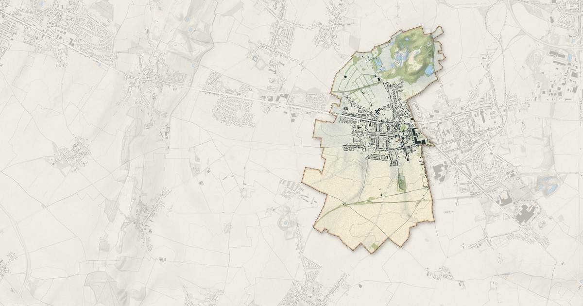Portrait cartographique de Auberchicourt : relief, eau, forêts, bâti et voies, calculés à partir des données de l'IGN