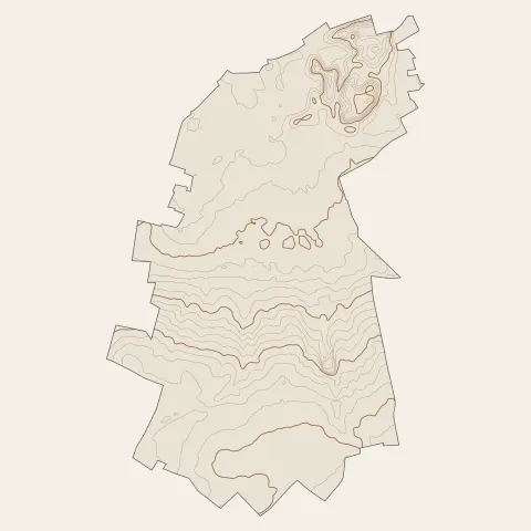 Auberchicourt : courbes de niveau