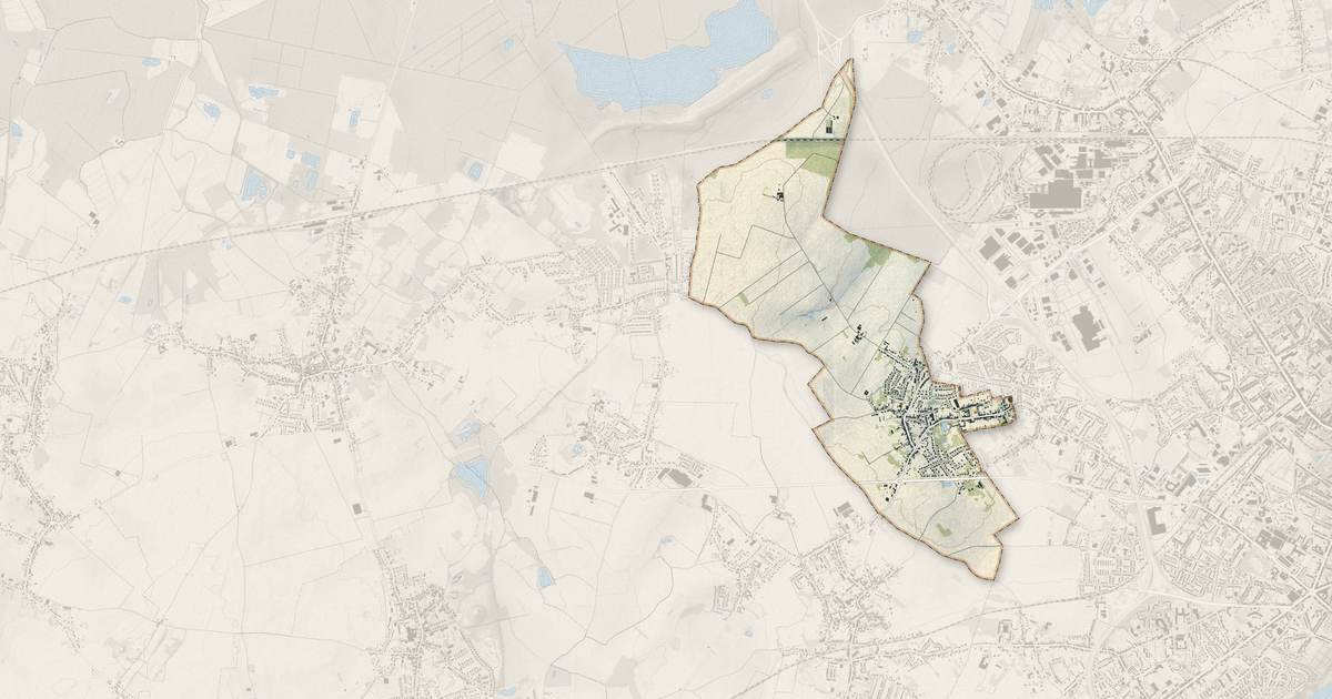 Portrait cartographique de Aubry-du-Hainaut : relief, eau, forêts, bâti et voies, calculés à partir des données de l'IGN