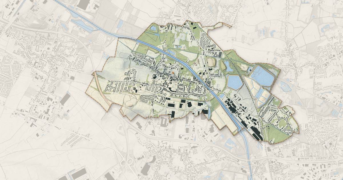 Portrait cartographique de Auby : relief, eau, forêts, bâti et voies, calculés à partir des données de l'IGN