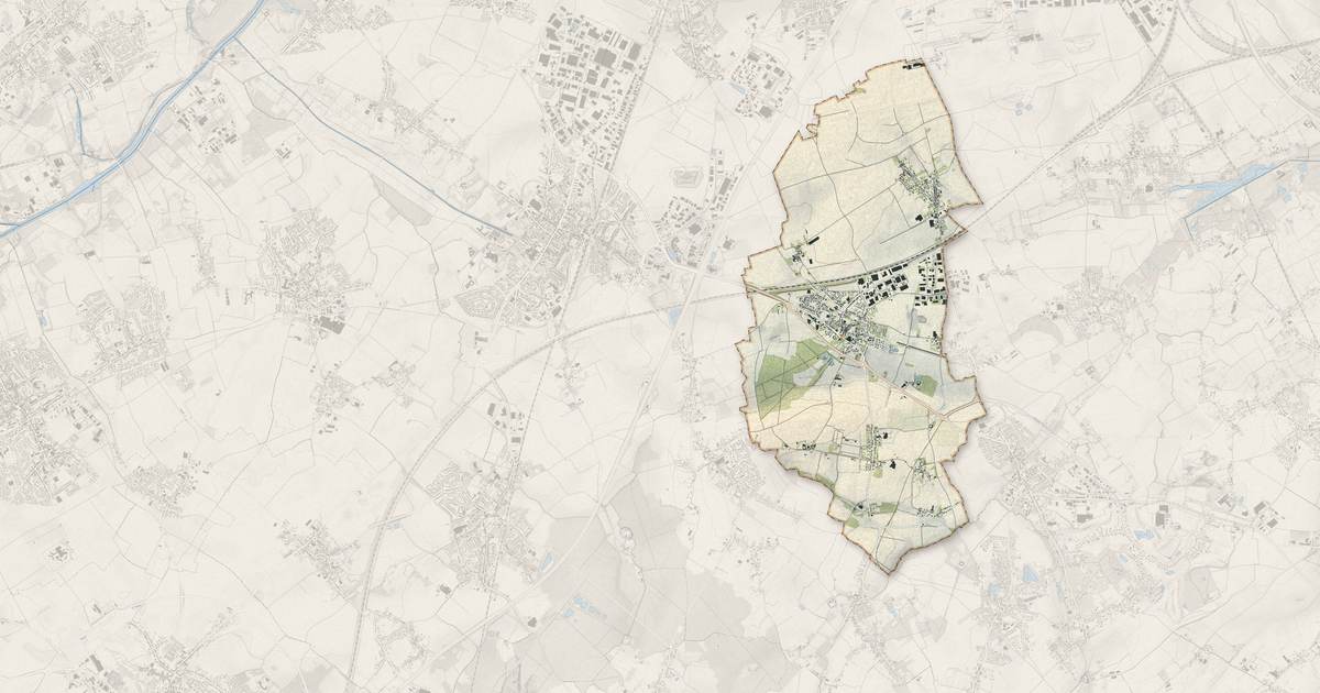 Portrait cartographique de Avelin : relief, eau, forêts, bâti et voies, calculés à partir des données de l'IGN