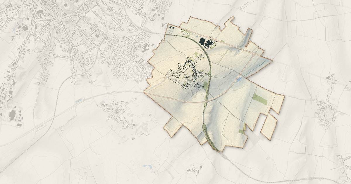 Portrait cartographique de Awoingt : relief, eau, forêts, bâti et voies, calculés à partir des données de l'IGN