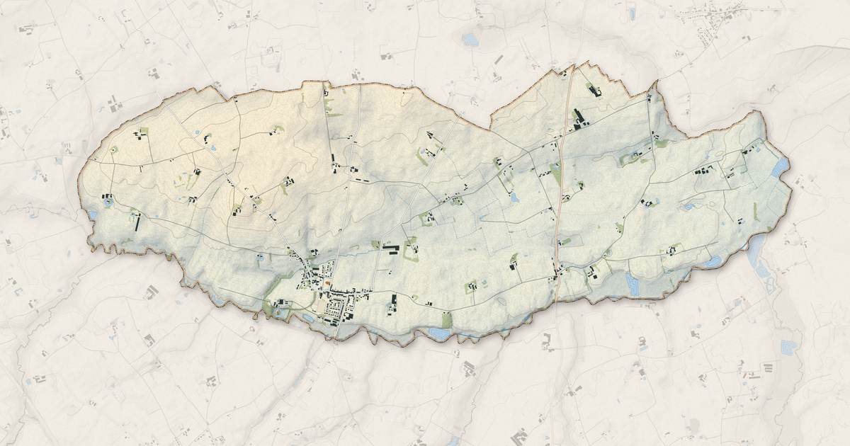 Portrait cartographique de Bambecque : relief, eau, forêts, bâti et voies, calculés à partir des données de l'IGN