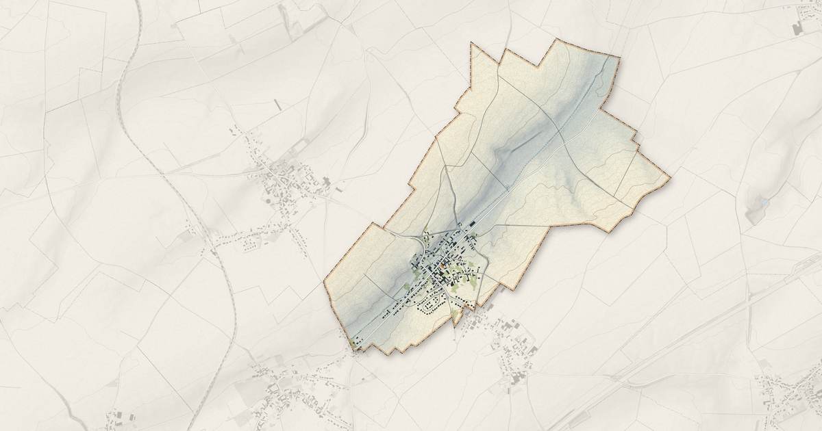 Portrait cartographique de Bantigny : relief, eau, forêts, bâti et voies, calculés à partir des données de l'IGN