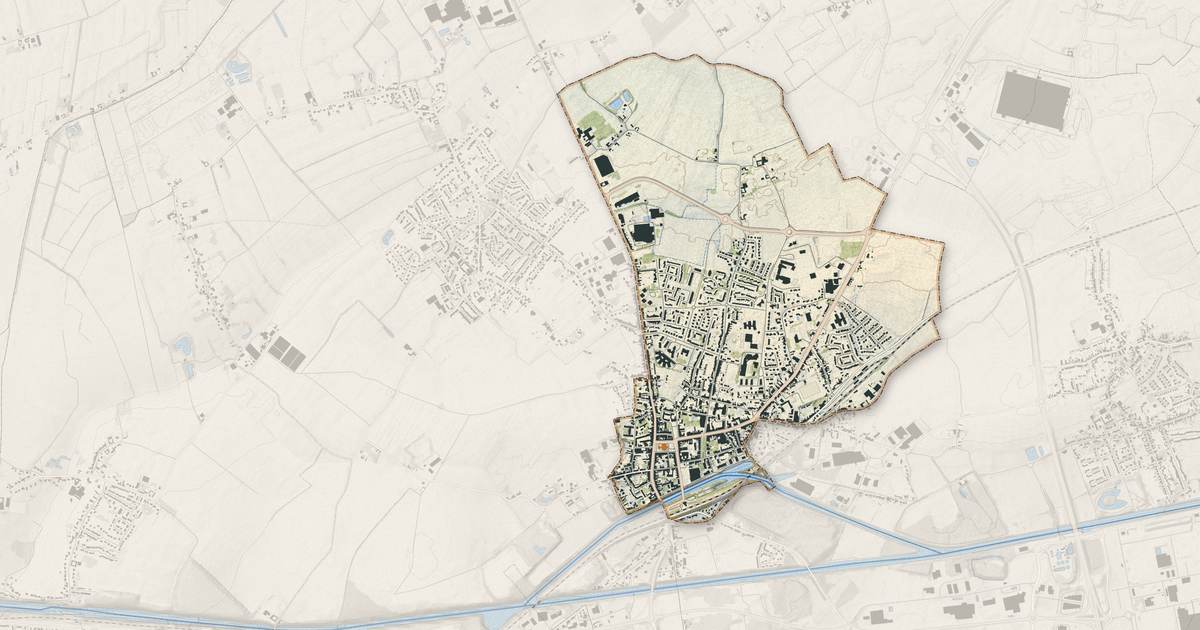 Portrait cartographique de La Bassée : relief, eau, forêts, bâti et voies, calculés à partir des données de l'IGN
