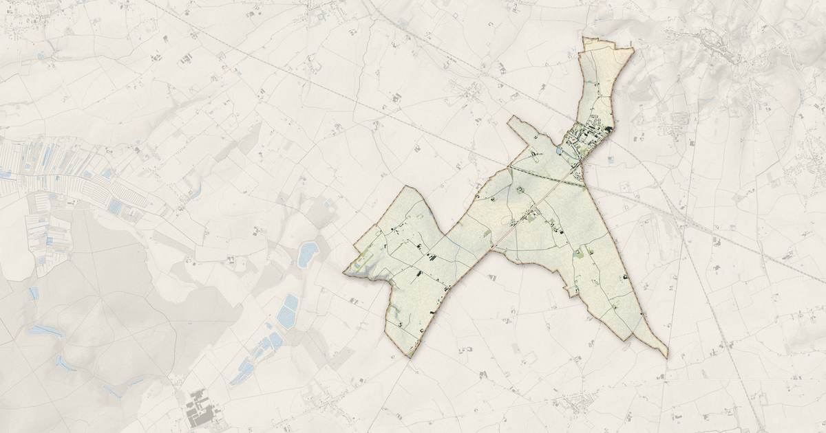 Portrait cartographique de Bavinchove : relief, eau, forêts, bâti et voies, calculés à partir des données de l'IGN