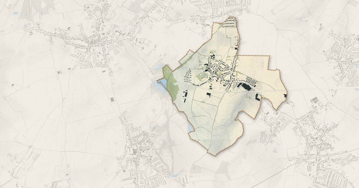 Portrait cartographique de Bellaing : relief, eau, forêts, bâti et voies, calculés à partir des données de l'IGN