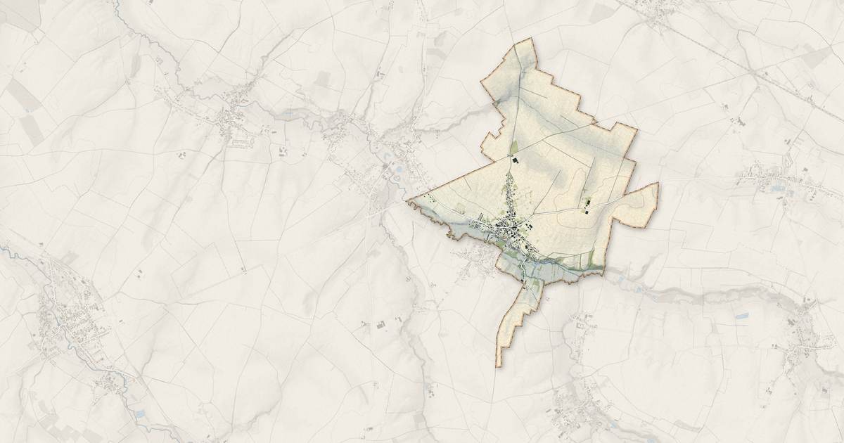 Portrait cartographique de Bermerain : relief, eau, forêts, bâti et voies, calculés à partir des données de l'IGN