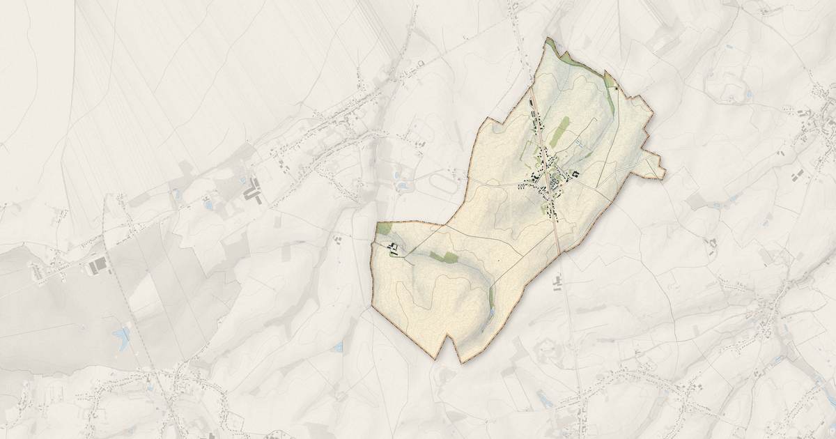 Portrait cartographique de Bettignies : relief, eau, forêts, bâti et voies, calculés à partir des données de l'IGN