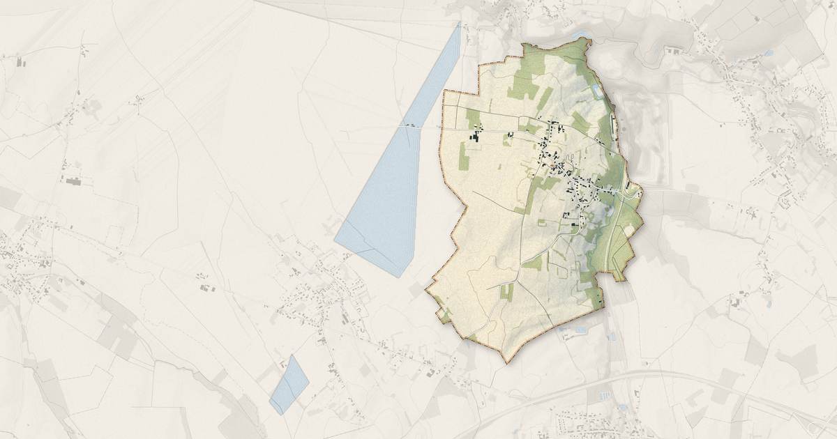 Portrait cartographique de Bettrechies : relief, eau, forêts, bâti et voies, calculés à partir des données de l'IGN