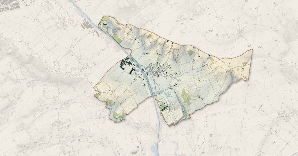 Portrait cartographique de Blaringhem : relief, eau, forêts, bâti et voies, calculés à partir des données de l'IGN