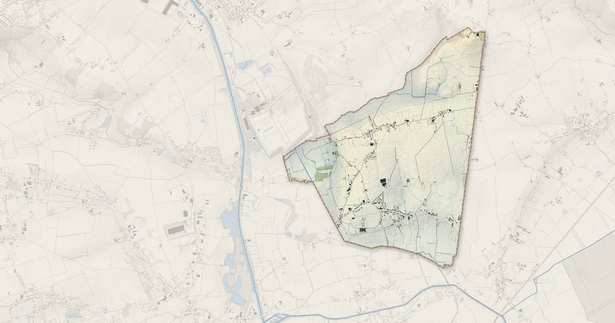 Portrait cartographique de Boëseghem : relief, eau, forêts, bâti et voies, calculés à partir des données de l'IGN