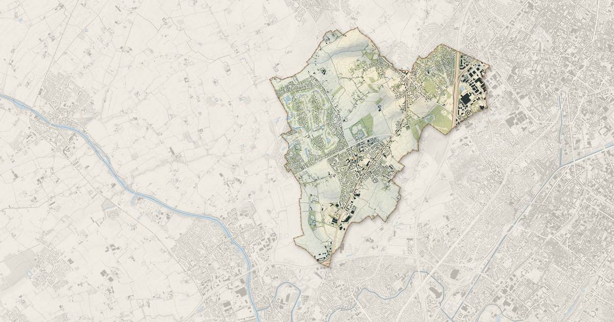 Portrait cartographique de Bondues : relief, eau, forêts, bâti et voies, calculés à partir des données de l'IGN