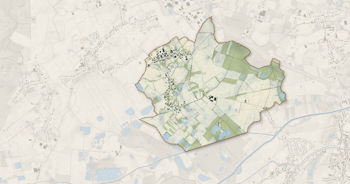 Portrait cartographique de Bousignies : relief, eau, forêts, bâti et voies, calculés à partir des données de l'IGN