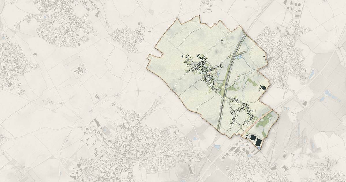 Portrait cartographique de Camphin-en-Carembault : relief, eau, forêts, bâti et voies, calculés à partir des données de l'IGN
