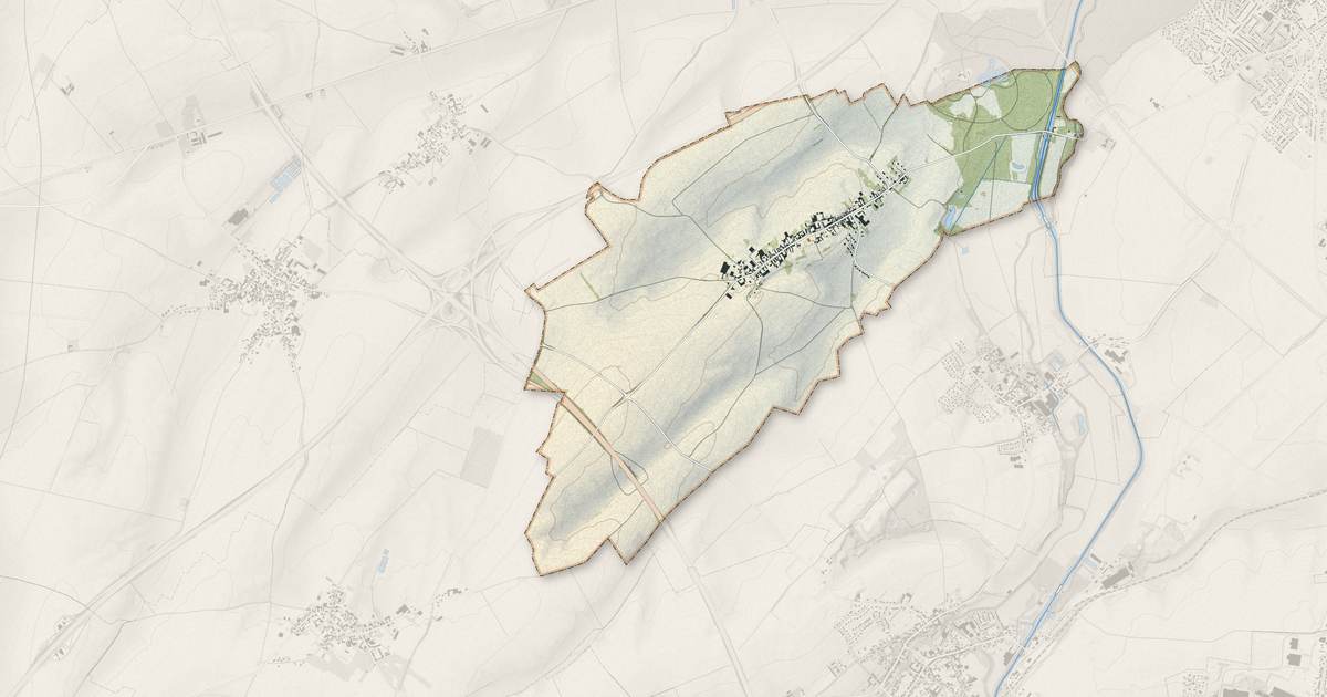 Portrait cartographique de Cantaing-sur-Escaut : relief, eau, forêts, bâti et voies, calculés à partir des données de l'IGN