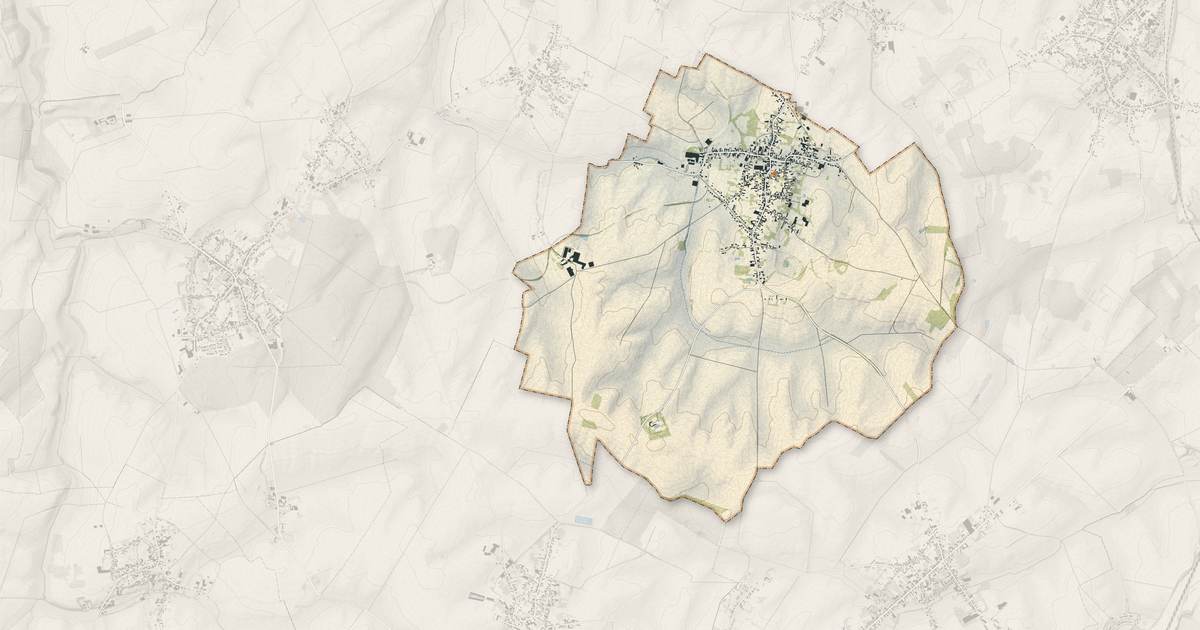Portrait cartographique de Clary : relief, eau, forêts, bâti et voies, calculés à partir des données de l'IGN